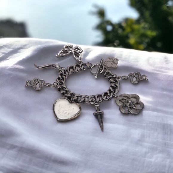 Dundas x Revolve Charlotte Bracelet Gunmetal New - Picture 3 of 6